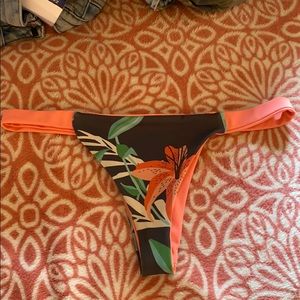 BRIGHT PINK TROPICAL BIKINI BOTTOMS
